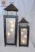 Powder Coating Metal Candle Lanterns Led Light Inside For Garden Home Decor