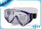 PC Lens Blue Adult Scuba Diving Mask Anti - Clip Headstrap For Swimming
