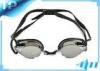 Black Clear Mens Swimming Goggles / Professional Swim Glasses With Silicon Strap