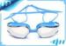 Soft Blue Professional Ladies Swimming Goggles / Holiday UV Swim Glasses