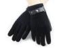 Wool Knit And Sheep Leather Men's Leather Gloves With Bassic Style Black Color