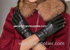 Lace Belt Cuff WomenTouch Screen Leather Gloves With Fashion Style Elastic Wrist