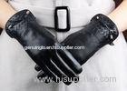 Silk Leather Cuff Women Touch Screen Leather Gloves Short Fashion Style for Winter Warm Use