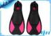 PP / TPR Pink Short Floating Swim Fins Full Foot For Childrens