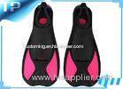 PP / TPR Pink Short Floating Swim Fins Full Foot For Childrens