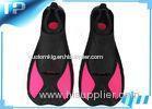 PP / TPR Pink Short Floating Swim Fins Full Foot For Childrens