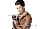 Deer Skin Men's Black Leather Fingerless Driving Gloves / Leather Motorcycle Gloves