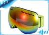 Yellow Double Lens Reflective Polarized Snowboard Goggles Anti - Scratch