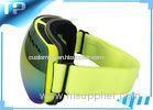 3 Layers Foam Yellow Custom Anti Fog Ski Goggles For Outdoor Sports