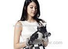 Short Fashion Women Winter Fur Gloves With Rabbit Fur Cuff Mix Color Sheep Leather