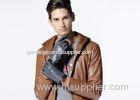 Blank Sheep Leather Men's Leather Gloves Basic Style Brown And Black Color