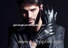 Sheep Leather Men Brown / Black / Light Brown Leather Gloves With Basic Style / Belt Cuff