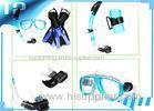 Bule Junior Aqualung Free Adult Snorkel Gear TPE / PP For Diving