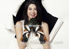 Vary Leather Pattern Cuff Mid Length Leather Gloves With Fashiion Wonen Mittens