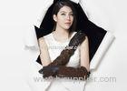 Belt Cuff Double Color Deerskin Leather Gloves With Long Women Fashion Style