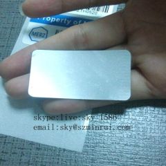 Silver Rectangle Custom Printing PET Vinyl Labels Waterproof Barcode Self Adhesive Labels