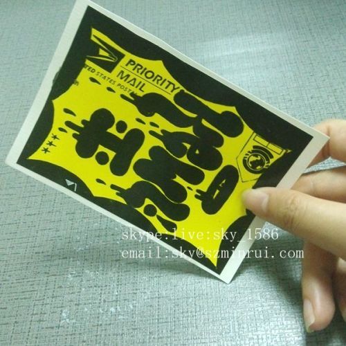 Minrui Fragile Customized Print Egg Shell Stickers Destructible Paper Any Printing Pattern Art Sticker