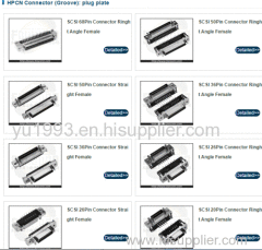 SCSI 20 Pin Female Ribbon Type Connector R/A DIP for PCB