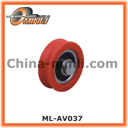 Window roller with orange nylon coat