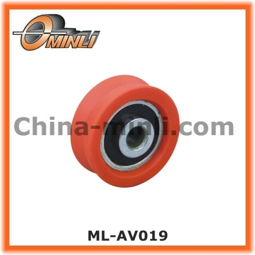 Window and door component roller bearing in nylon coat