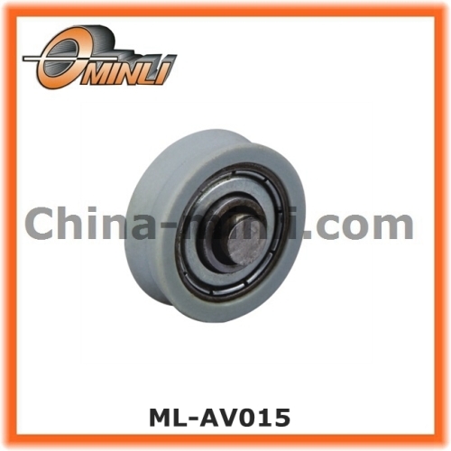 Nylon coated bearing with solid axle