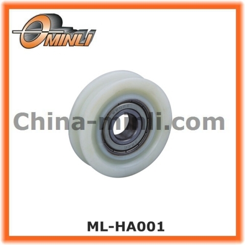 Elevator door pulley roller with H shape Nylon coat