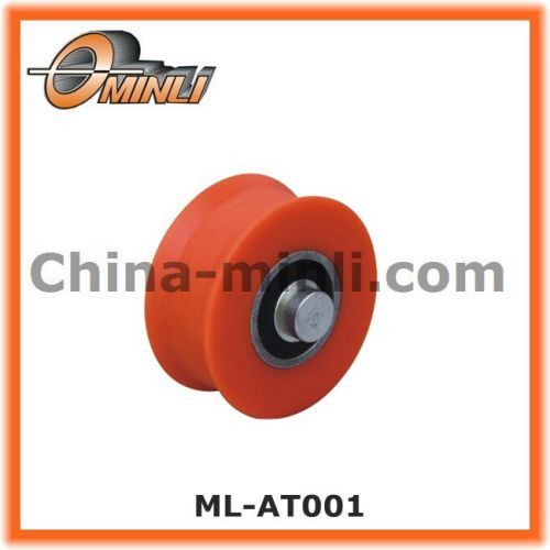 Plastic roller with double rows of steel ball