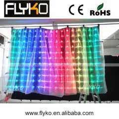 2016 hot selling fireproof LED video cloth curtain popular wedding backdrop