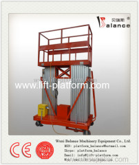 Double-mast Aluminium Aerial Lift Platform/ Hydraulic Lifts/Lifting Equipment