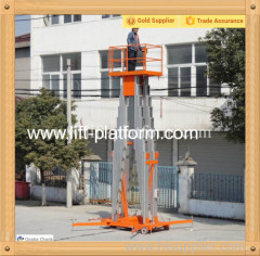 4-20 M outdoor scissor lift double mobile lift platform mast aluminium double mast hydraulic lift