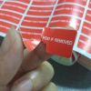 Minrui Red Rectangle Fragile Tamper Labels Coloured Destructible Paper Labels