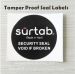 Custom Black RoundTamper proof seal labe Sticker.Custom Private Design Destructible Vinyl Tamper Evident Labels.