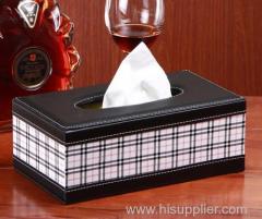 Creative PU leather Napkin Gift Box for hotel or home office