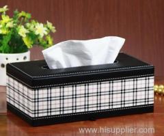 Creative PU leather Napkin Gift Box for hotel or home office