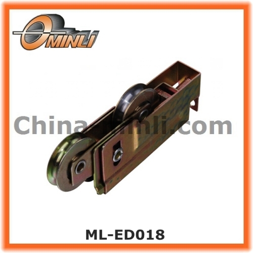 Twin metal roller pulley for sliding window and door