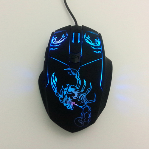 Multicolour light 6D wired optical gaming mouse