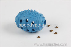 Blue Pet Treated Rubber Toy with Holes