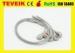 IEC DIN 1.5 type clip Holter ECG cable with 7 lead wires for Holter Recorder