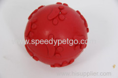 Speeypet Brand Red Ball Rubber Dog Toy With the Squeaker