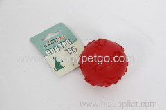 Red Ball Rubber Pet Toy with the paw print