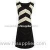 Fashion Ladies Casual Wear Custom Striped Botique Dress With Lining