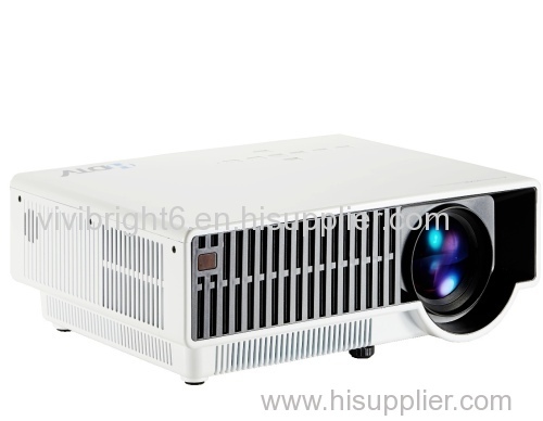 Full HD 1080P Digital TV Projector with 2500 Lumens & LED Lamp & USB & HDMI for Home theater & Game Cube & VGA