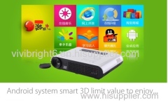 Vivibright 4K Android smart video projector 3D DLP mini full hd projector 1280*800p support 4K
