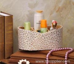 European style PU leather Storage Box for desktop/cosmetic/sundries