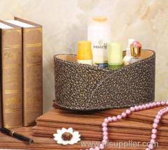 European style PU leather Storage Box for desktop/cosmetic/sundries