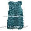 Autunm Blue Polyester Strap Net Vest casual wear for ladies