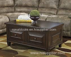 Gianna Lift Top Coffee End Table Set 2pc Vintage Traditional Rustic