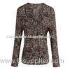 Custom developed Proviscose Pleats Ladies Abstract Printed Blouses / Tops