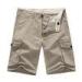 Fashion Casual Men's Cotton Linen Shorts Mens Light Beige Pants With Pockets
