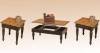 Country Black Wood Lift-Top 3pc Coffee Table Set w/Square End Table